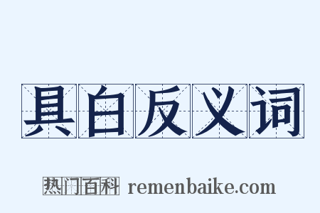 具白反义词是什么意思的图片